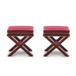 Marcel X Bench – Burgundy Velvet & Ochre Piping (2)