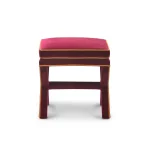 Marcel X Bench – Burgundy Velvet & Ochre Piping (3)