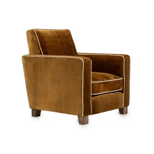 RIJD – Caspian Club Chair – Ochre Velvet 3