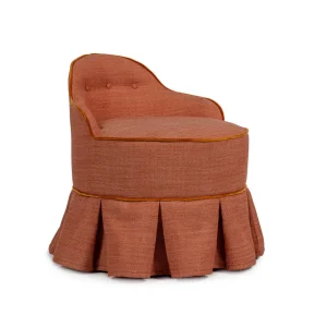 Lou Vanity Stool - Easy Lustre Chutney - Skirt