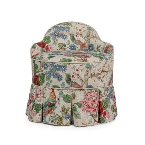 Lou Vanity Stool - Jardine by Colefax & Fowler - Skirt