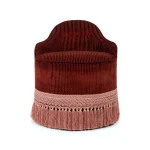 RIJD Lou Vanity Stool Benu Velvet Stripe