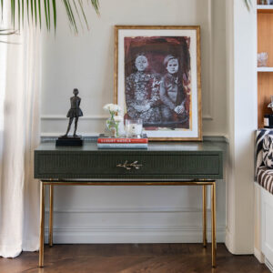 Dylan Leather Desk - Hunter Green Croco