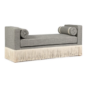 Julian Seat Bench - Waffle Shark - Ivory Fringe