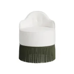 lou stool green fringe