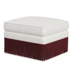 maxim ottoman fringe burgundy
