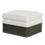 maxim ottoman fringe safari green